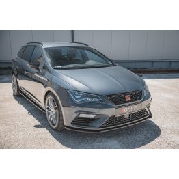 Накладка сплиттер на передний бампер на Seat III Cupra / FR рестайл